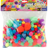 Pepperell Pom-Poms Assorted 300/Pkg-