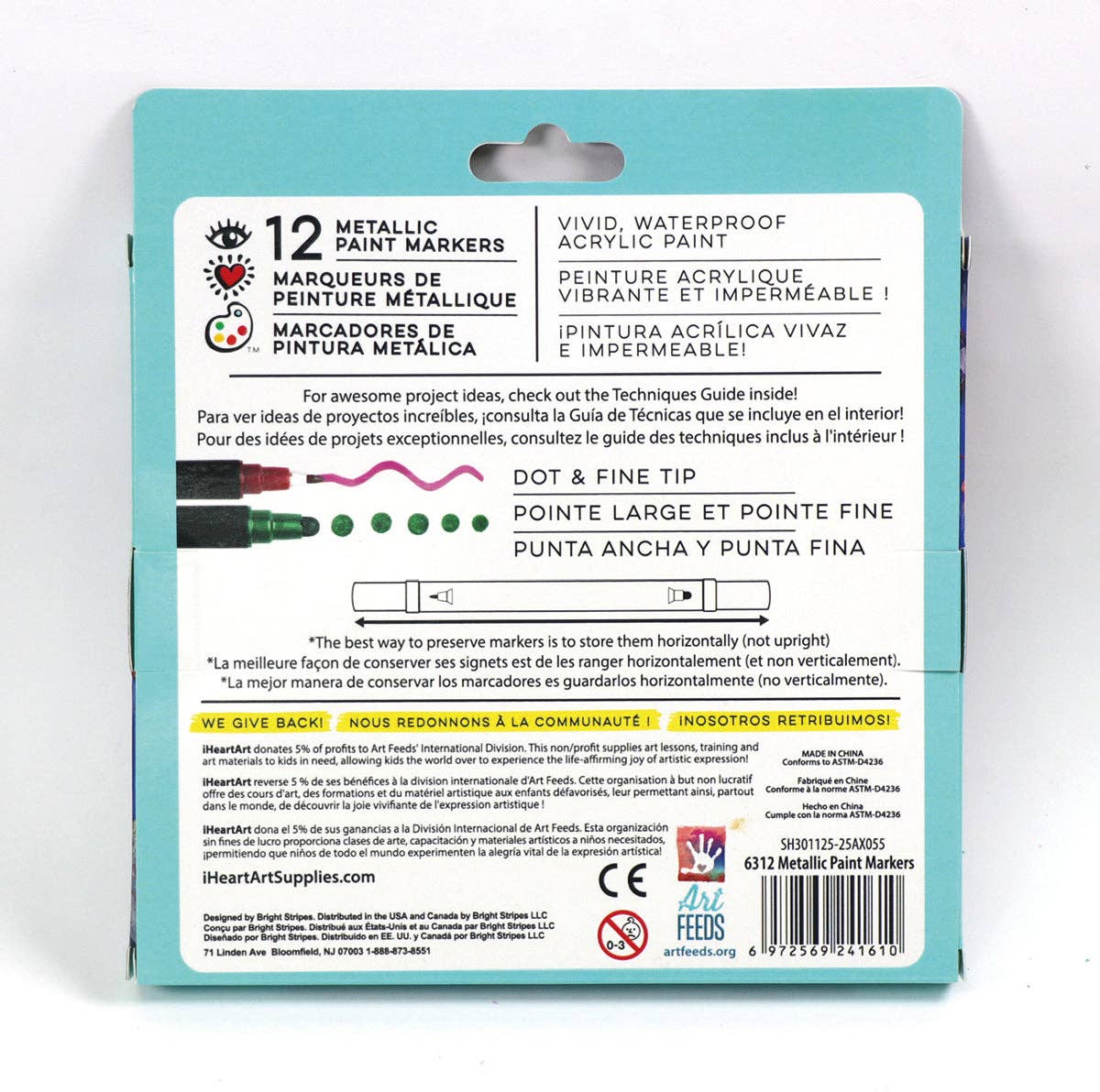 Metallic Paint Markers, pk of 12