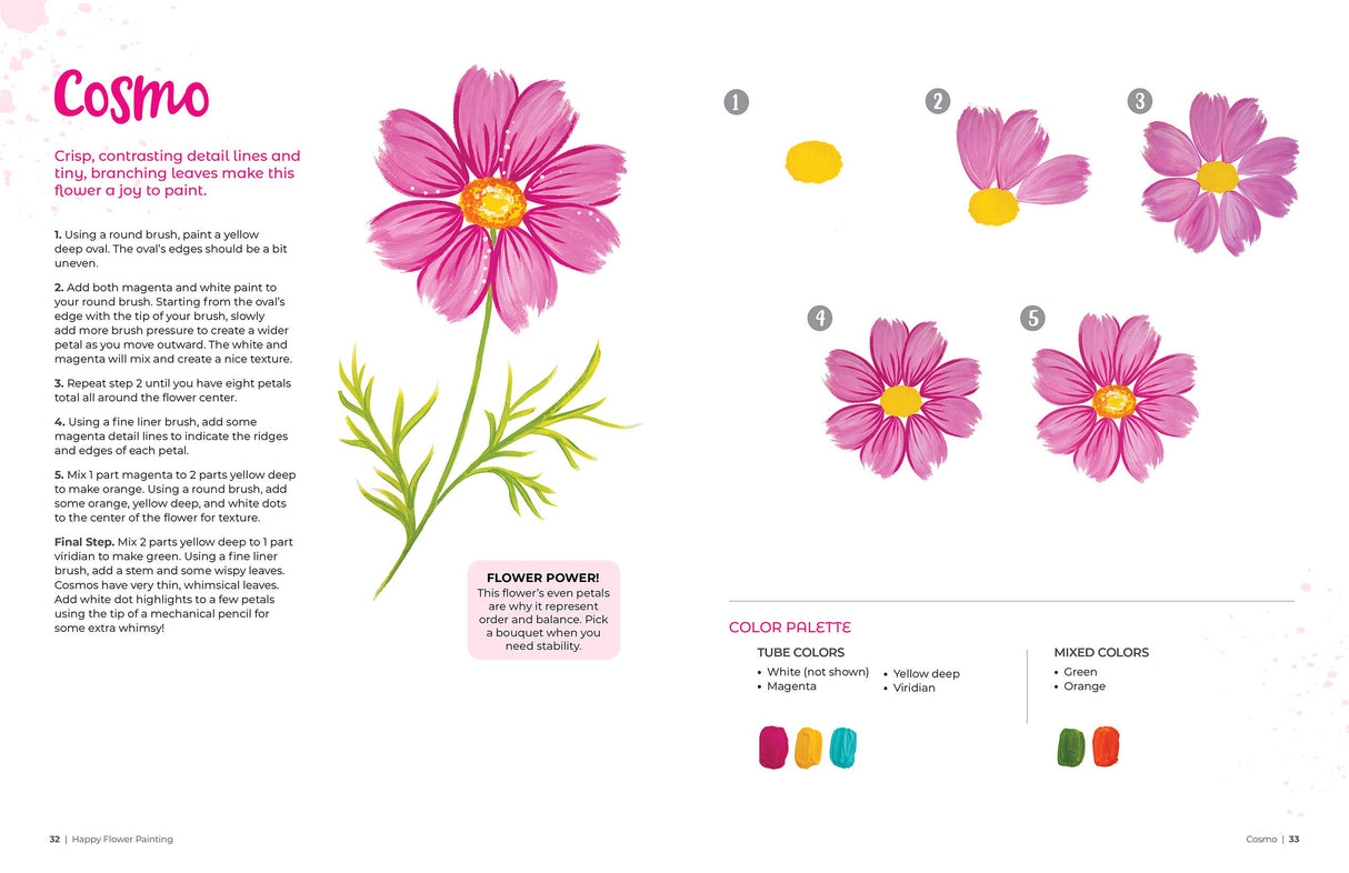 Happy Flower Painting for Beginners