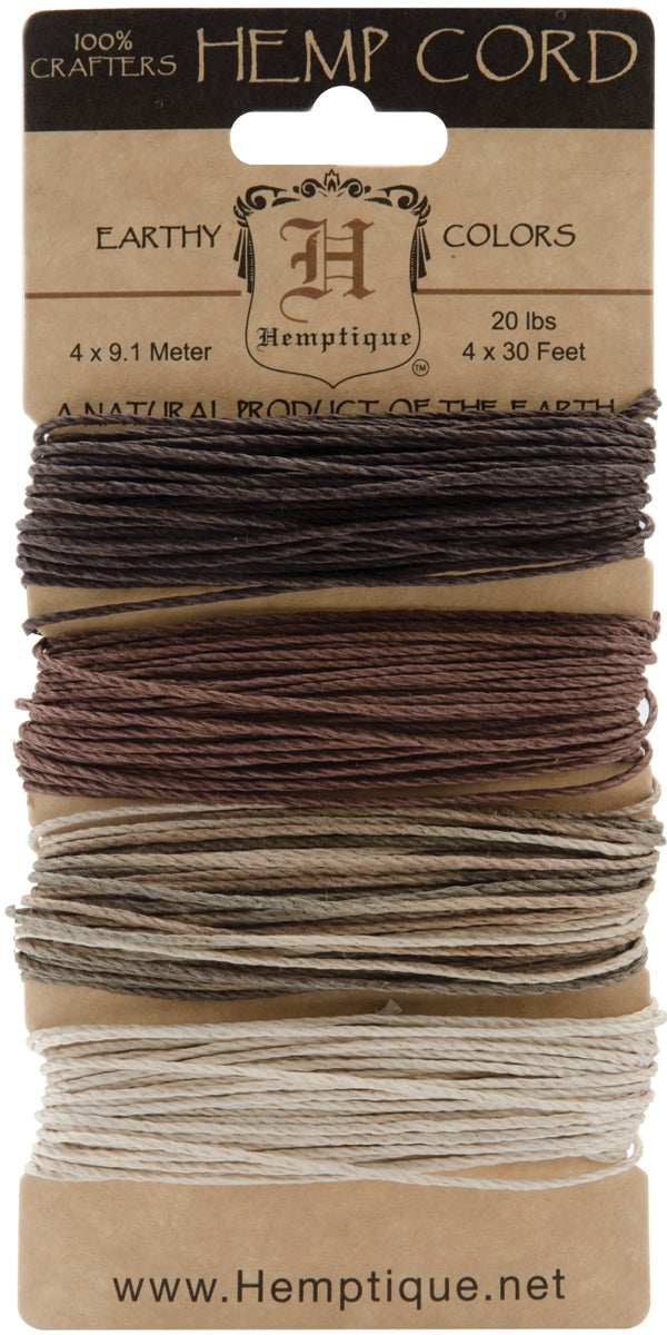 Hemptique Hemp Cord 20lb 120'-Earthy