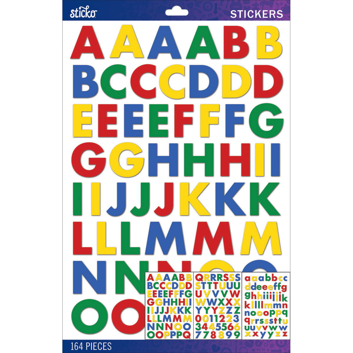 Sticko Alphabet Stickers-Primary Futura Bold Large
