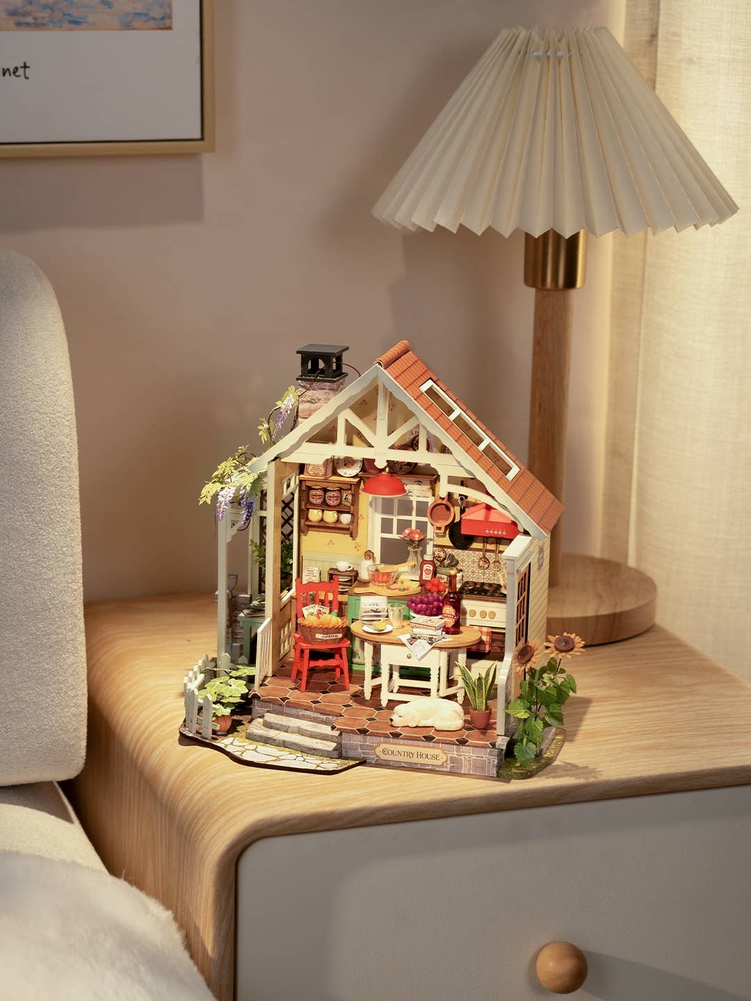 DIY Miniature House Kit: Sunlit Farmhouse Kitchen