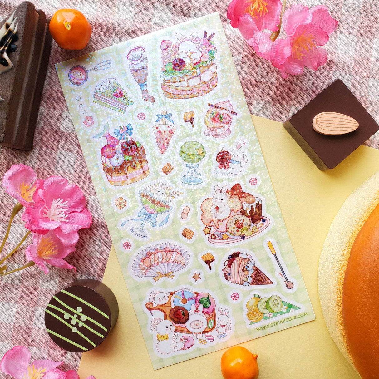 Beloved Bunny Desserts Sticker Sheet