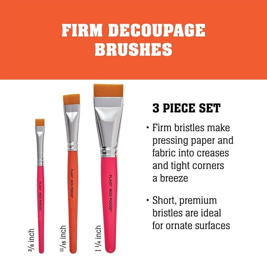 Mod Podge ® Firm Decoupage Brushes - 3-Piece