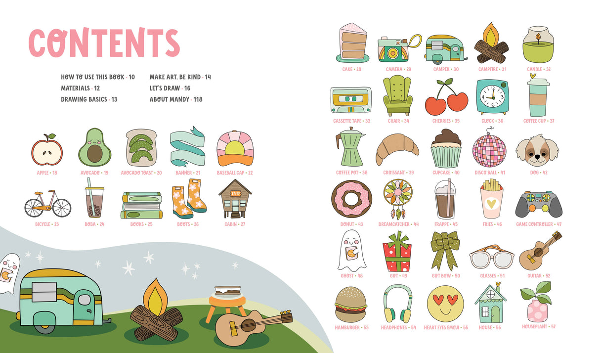 KindKids Let's Draw Cute Stuff: 100 Simple Drawing Lessons