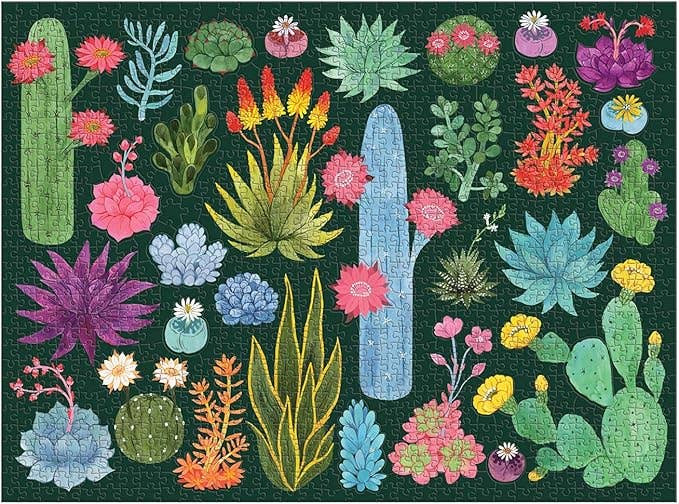 Desert Flora 1000 Piece Puzzle with Shaped Pieces