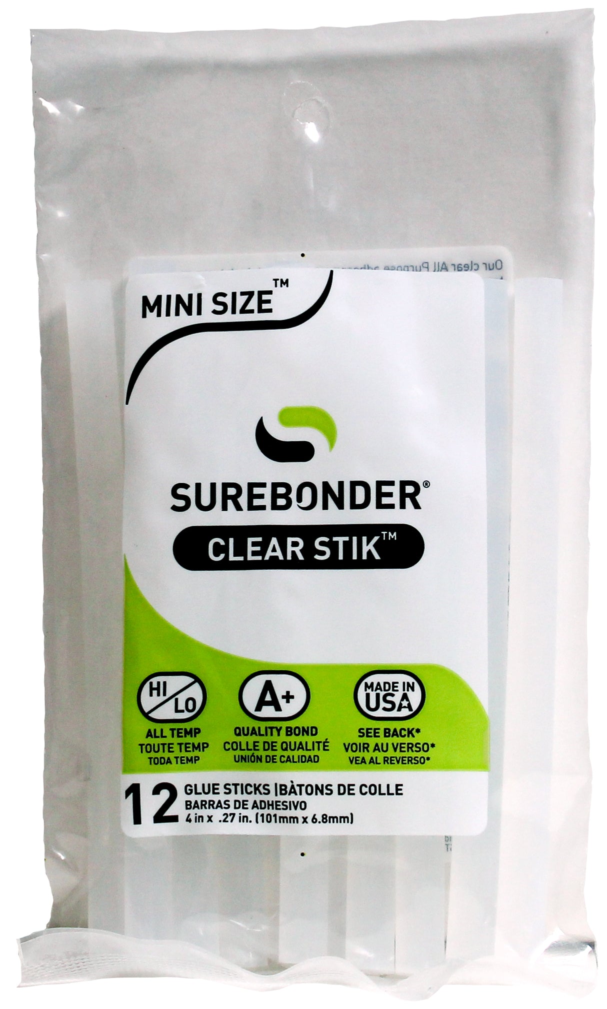 ***Surebonder All-Purpose Stik Mini Glue Sticks 12/Pkg-.28"X4"