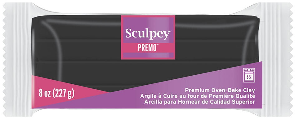 Sculpey Premo Polymer Clay 8oz-Black