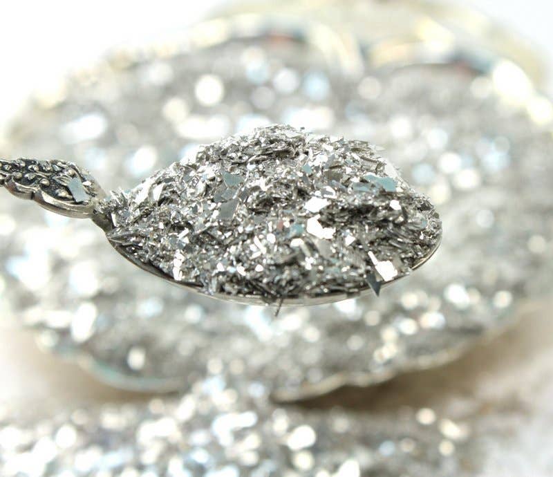 Silver Fusion - German Glass Glitter - 90 Grit - 14 grams