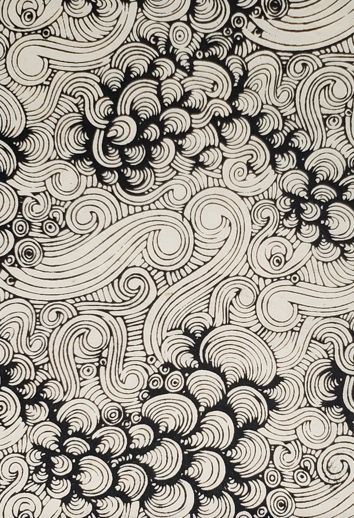 Lokta Printed Breeze Black On Natural