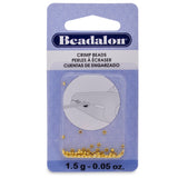 Beadalon Crimp Beads Size 1 1.5g-Gold-Plated