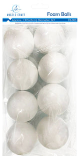 High-Density White Polystyrene Craft Foam Balls