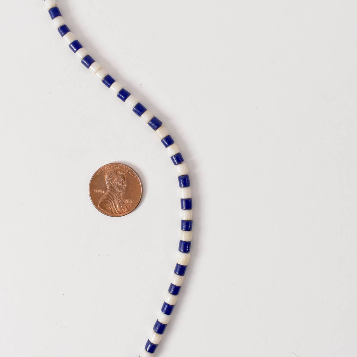 Navy and White Beads