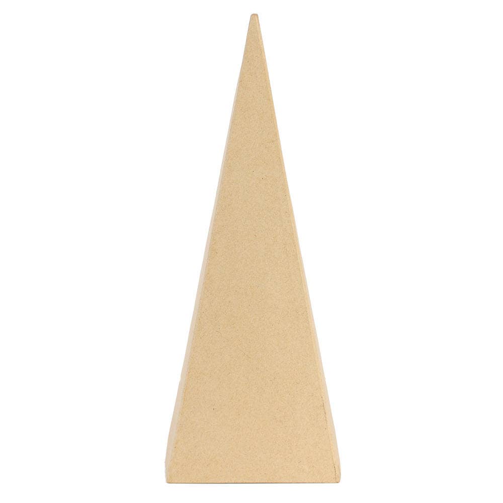 14" Pyramid Square Shaped Paper Mache Cone