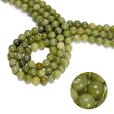 Natural Chinese Green Jade Smooth Round Beads  8mm 15.5'' Strand