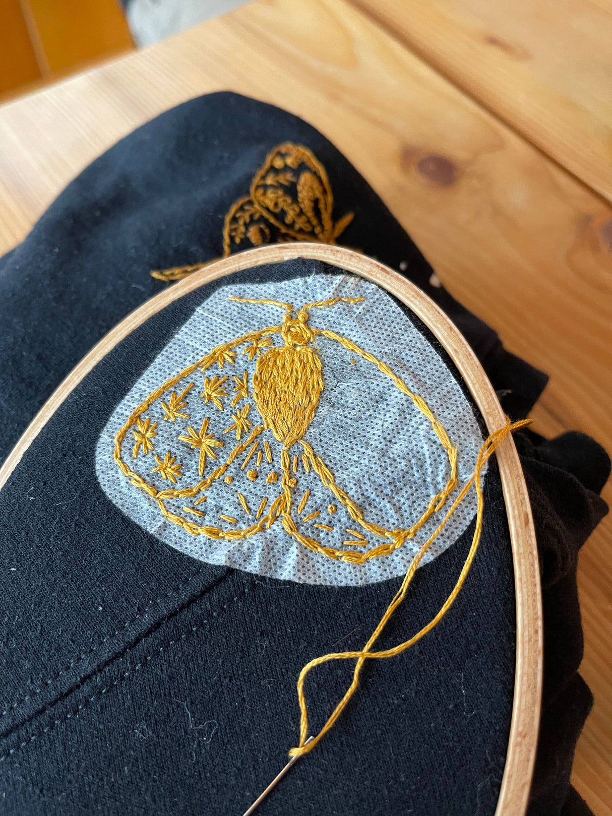 Moths - Bug Hand Embroidery - Peel Stick & Stitch Patterns