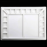 MEEDEN Studio Ceramic Paint Palette, Large Porcelain Watercolor Palette for Artists Painting, Acrylic Gouache Watercolor Mixing Tray, 17-Well 13 by 10 Inch-Without a Lid