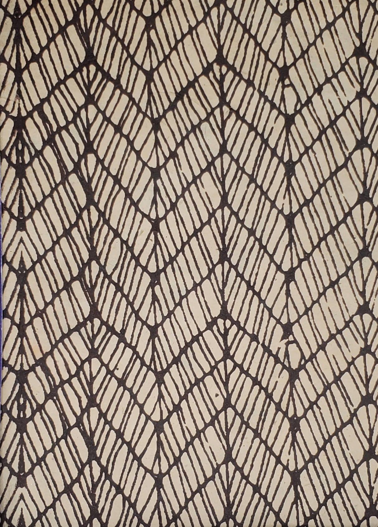 Lokta Printed Fish Bone Black On Natural