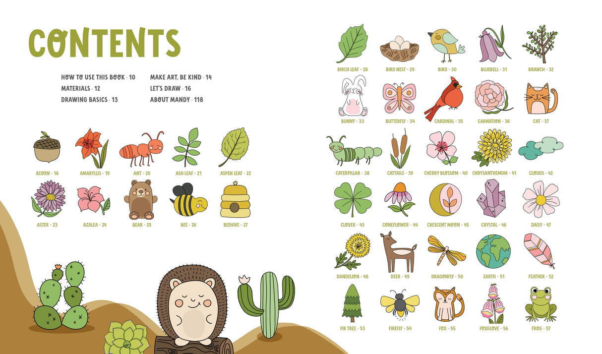 KindKids Let's Draw Nature: 100 Simple Drawing Lessons