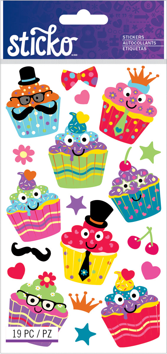 Sticko Stickers-Dress Up Cupcakes