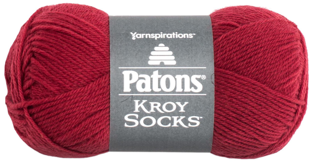 Patons Kroy Socks Yarn-Red