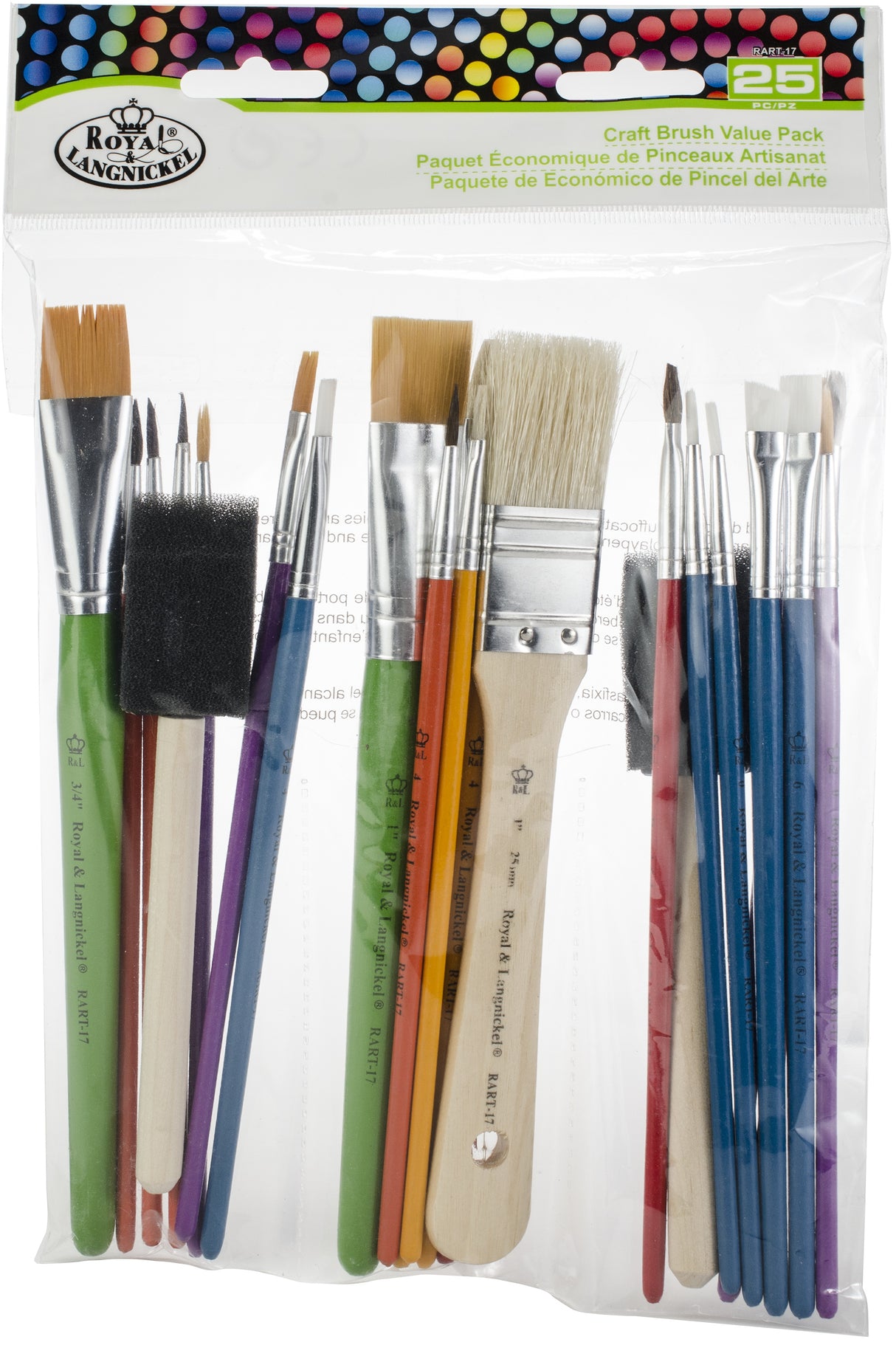 Royal & Langnickel(R) Craft Brush Value Pack 25/Pkg