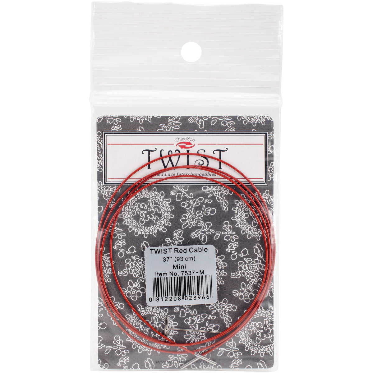 ChiaoGoo TWIST Red Lace Interchangeable Cables 37"-Mini