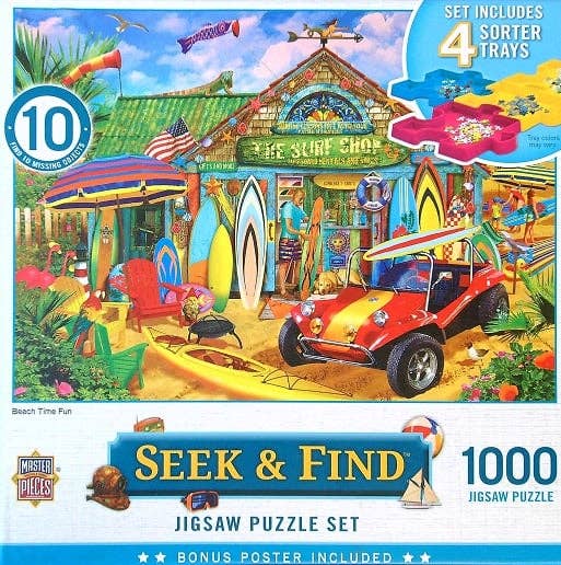 Seek & Find Beach Time Fun 1000 Piece Jigsaw Puzzle