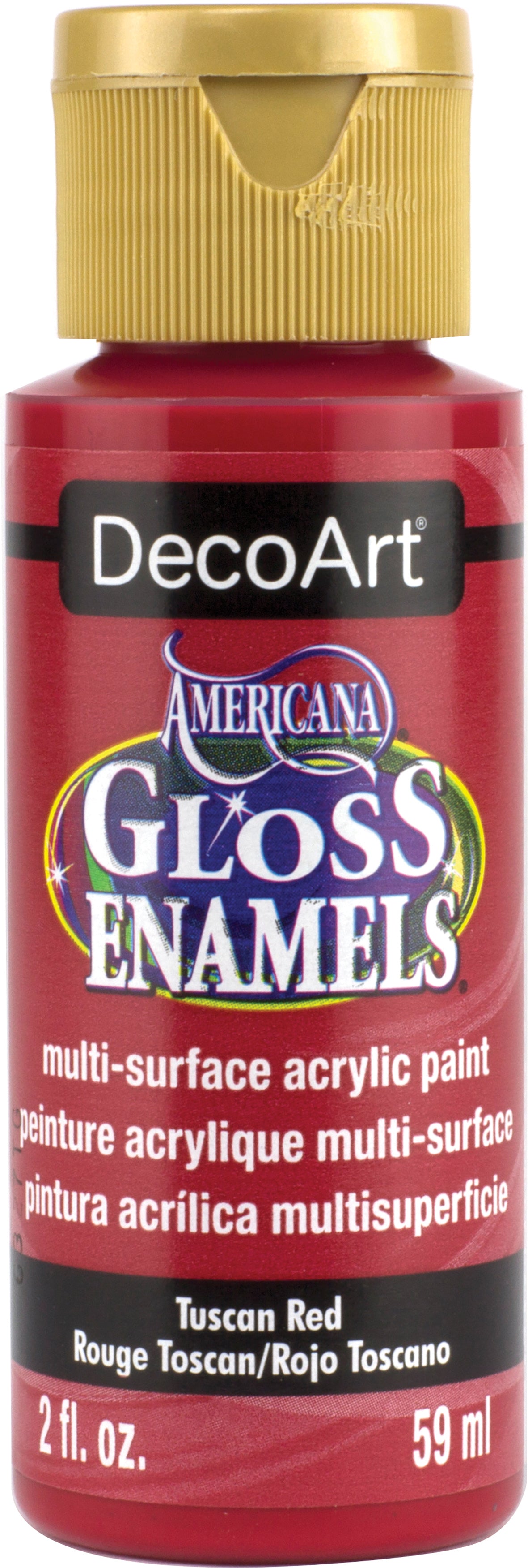 DecoArt Americana Gloss Enamels Acrylic Paint 2oz-Tuscan Red