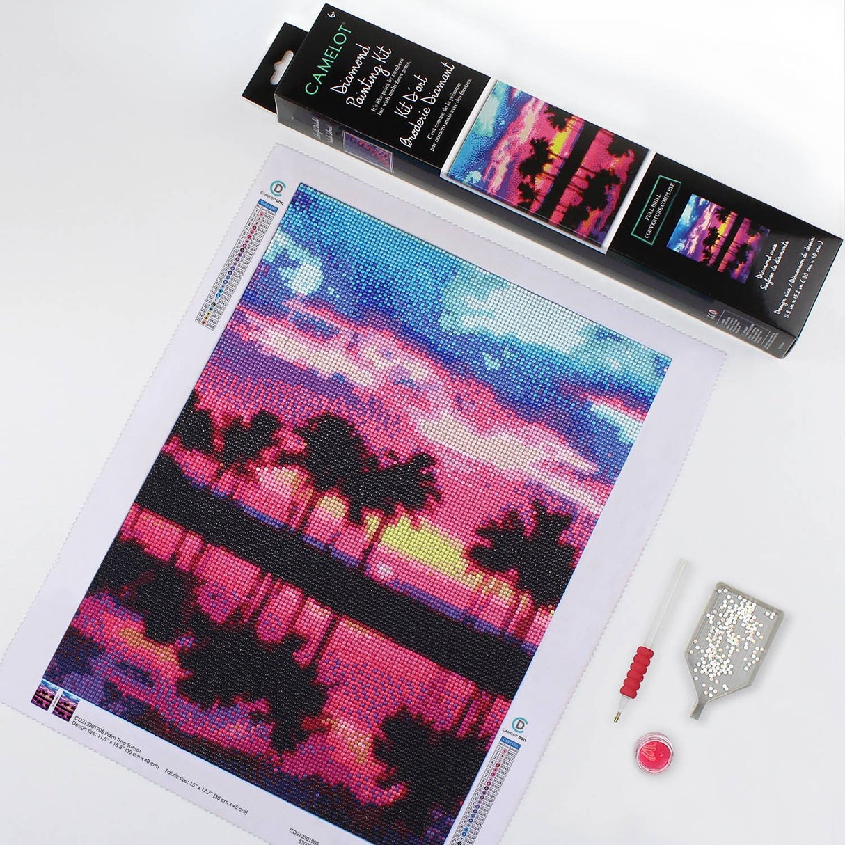 Palm Tree Sunset Diamond Painting Kit