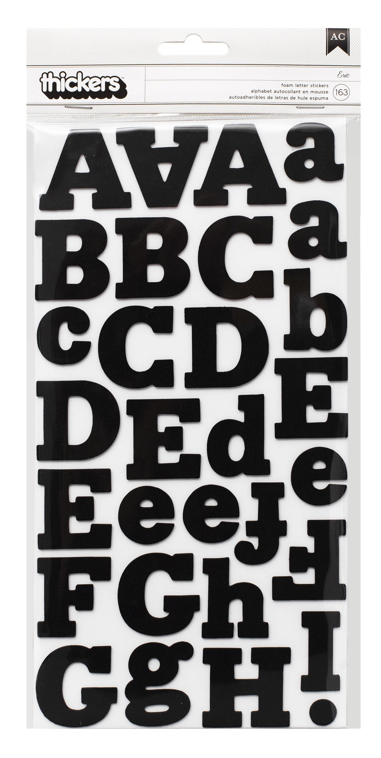 Thickers Foam Stickers 2/Pkg-Eric- Black