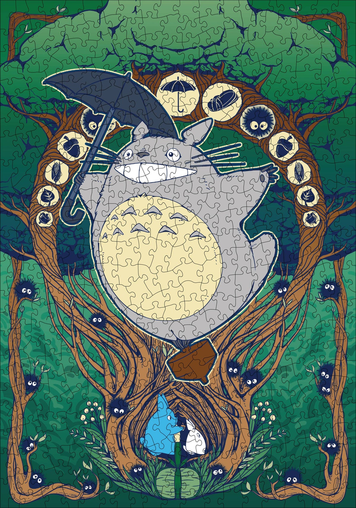 Studio Ghibli My Neighbor Totoro 500-Piece Puzzle: Fly with Totoro