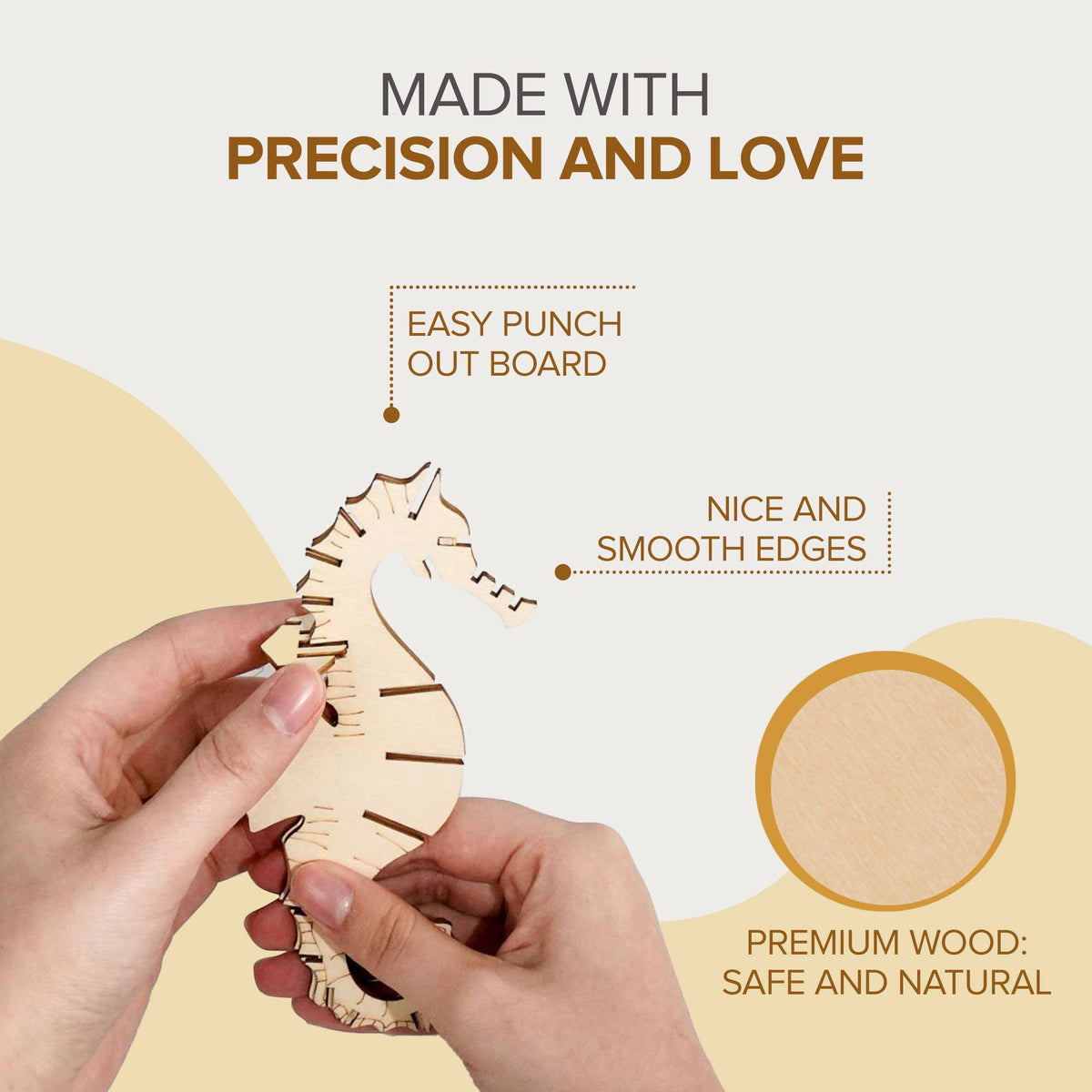 3D Laser Cut Wooden Puzzle Bundle Pack: Sea Animals
