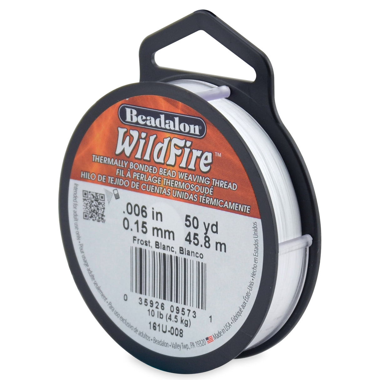 Beadalon Wildfire Stringing Thread .006"X50yd-Frost
