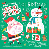 First Fun Sticker Painting Christmas - 12 Scenes to Create