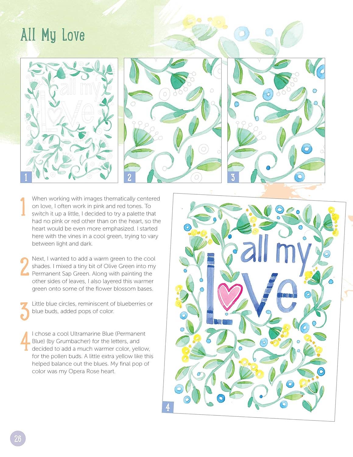Just Add Watercolor Happy Thoughts - Easy Beginner Guide