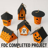 Premade Mini Paper Mache Birdhouses (Set of 6)
