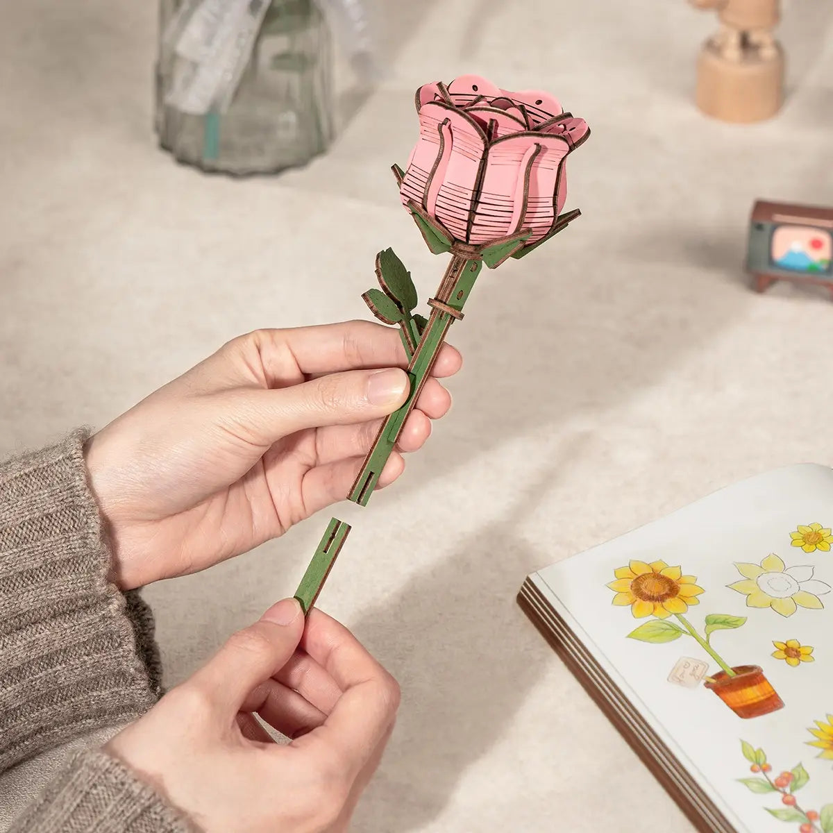3D Wooden Flower Puzzle Bundle Pack