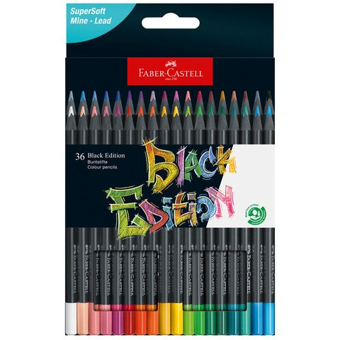 Faber-Castell® Black Edition Colored Pencils, pk 36