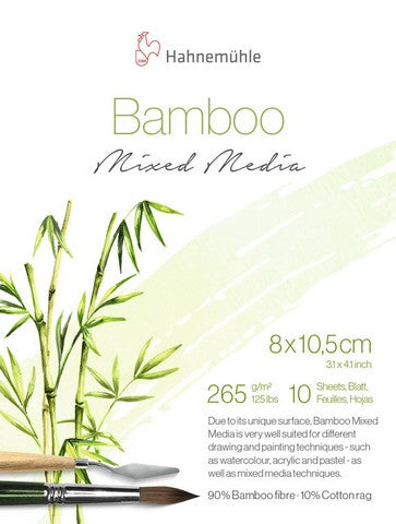 The Natural Line Bamboo Mixed Media Pads & Blocks 3.1" x 4.1" - 10 Sheets/Pad Top-Glued