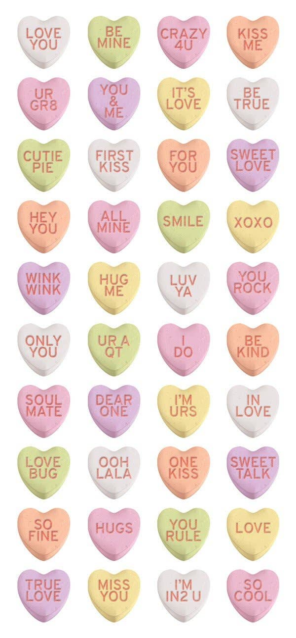 Heart Candies Puffy Sticker