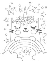 Silly Caticorns Coloring Book