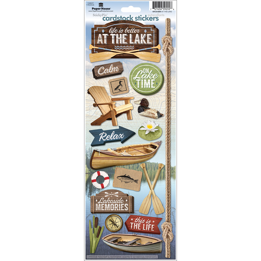 Paper House Cardstock Stickers 4.625"X13" -At The Lake
