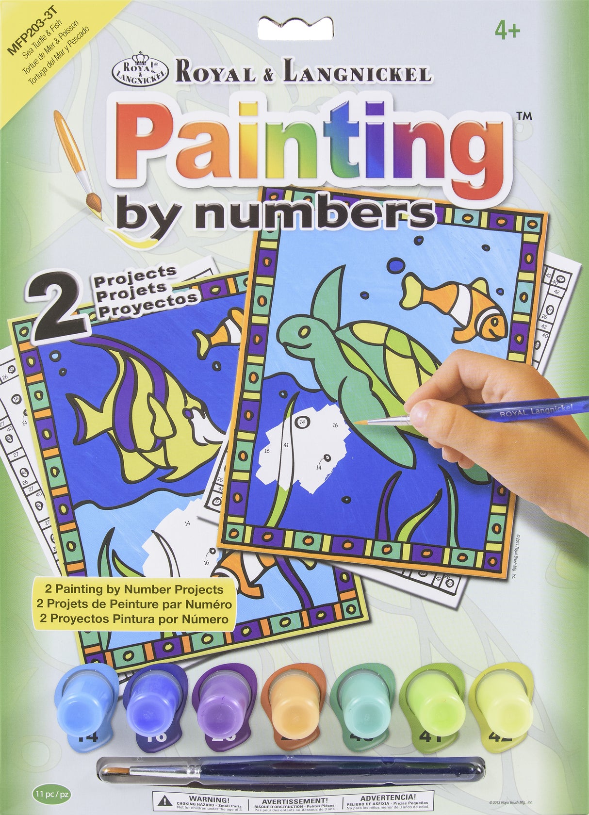 Royal & Langnickel(R) My First Paint By Number Kit 2/Pkg-Sea Turtle & Fish