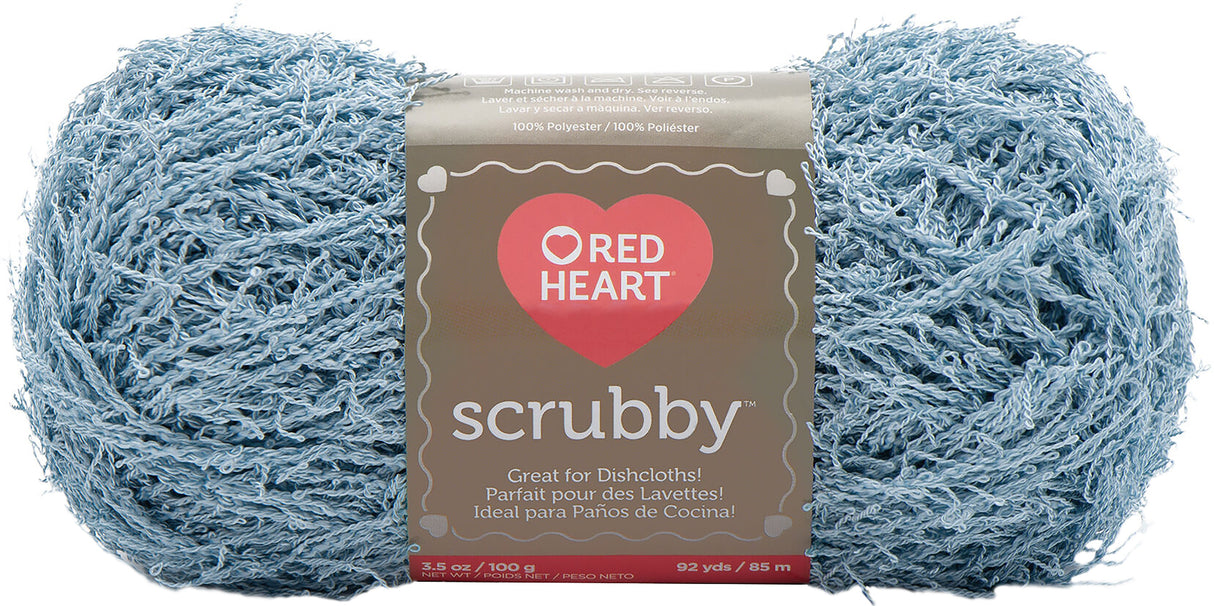 Red Heart Scrubby Yarn-Glacier