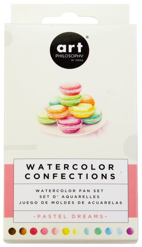 Prima Watercolor Confections Watercolor Pans 12/Pkg-Pastel Dreams