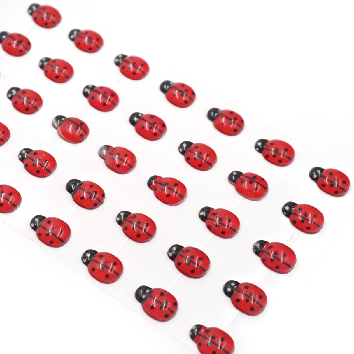Ladybug Stone Stickers 12mm, 35-ct