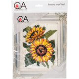 Collection D'Art Stamped Needlepoint Kit 5.5"X7"-Sunflowers
