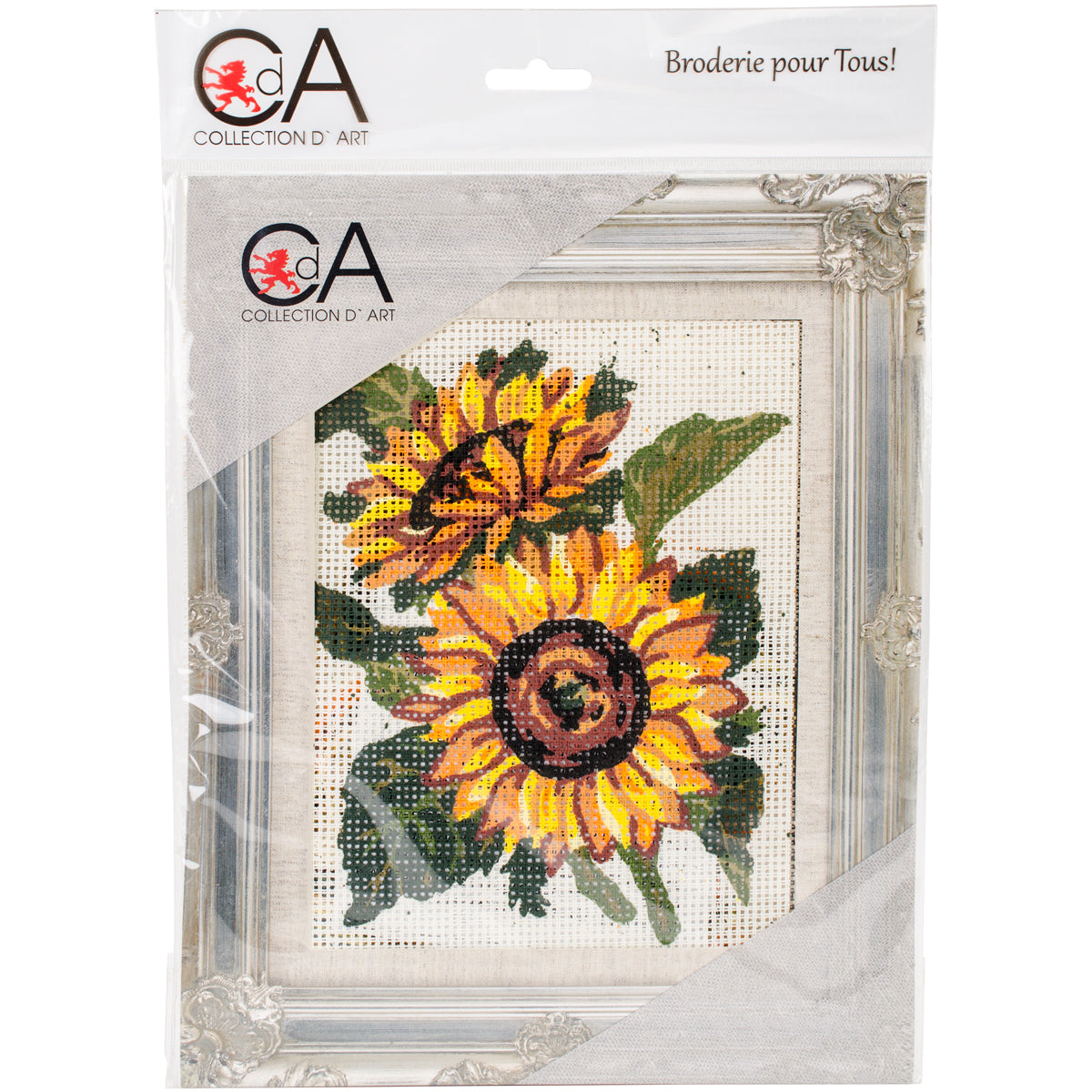 Collection D'Art Stamped Needlepoint Kit 5.5"X7"-Sunflowers