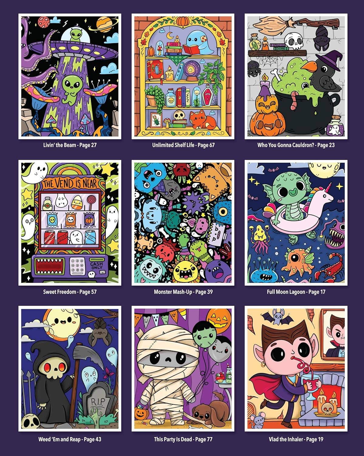 Hauntingly Happy Coloring Book